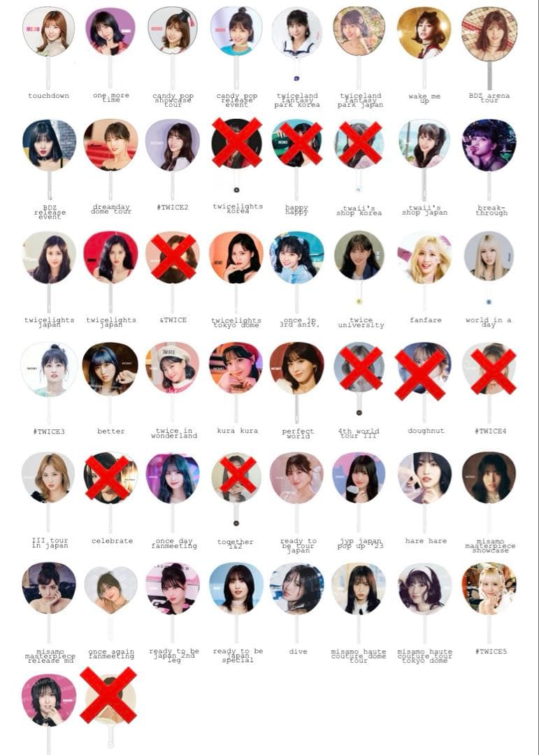 TWICE モモ うちわセット