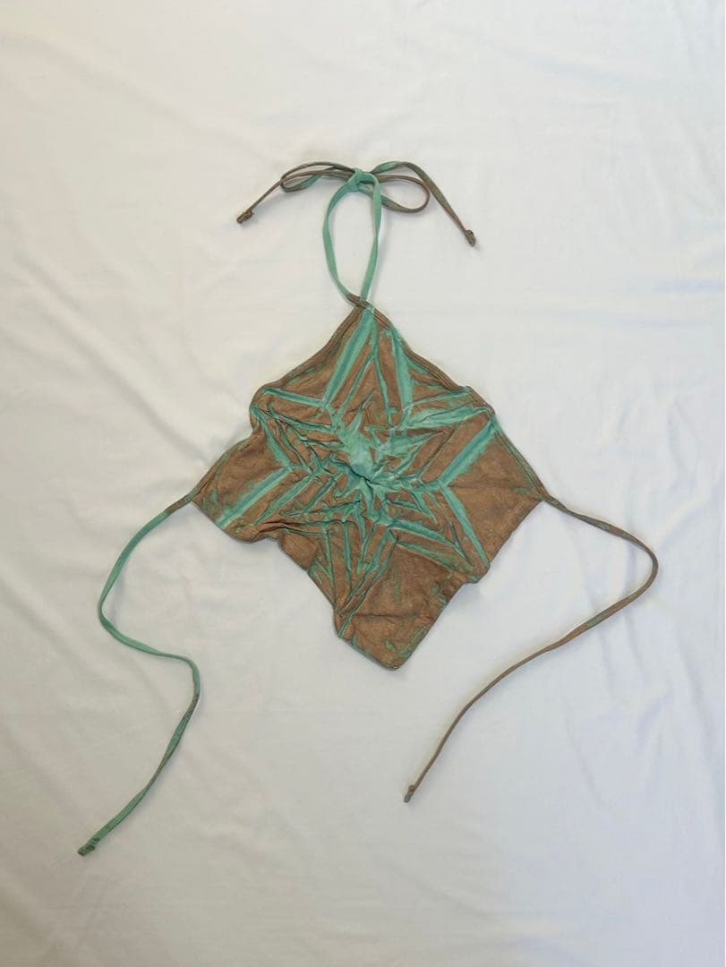 MASHA POPOVA のホルターネック デニム トップス