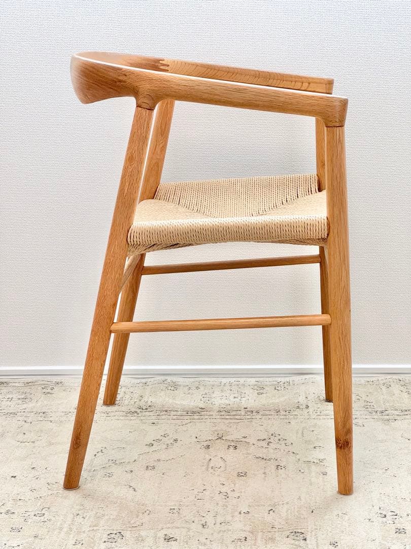無印良品／オーク材ペーパーコードアームチェア