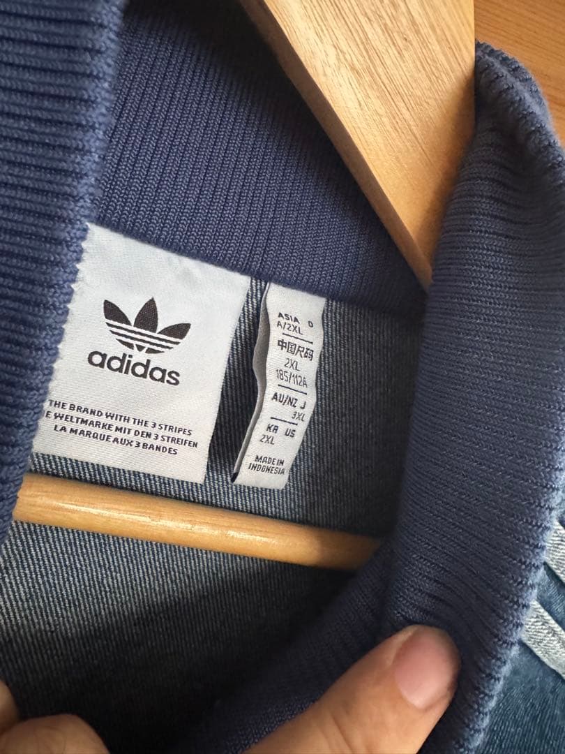 トップス adidas DENIM BLUE FIREBIRD TRACK 3XL