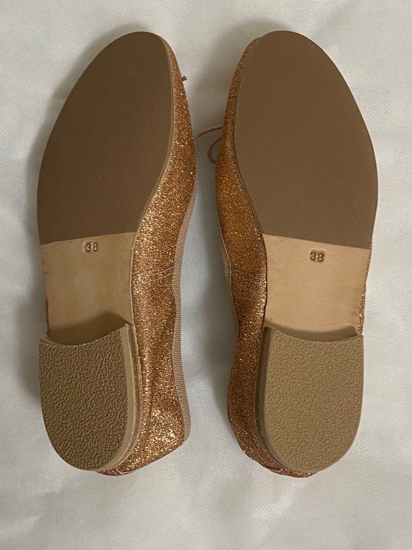 IENA ポルセリ グリッターバレエシューズ 38 裏張り済み
