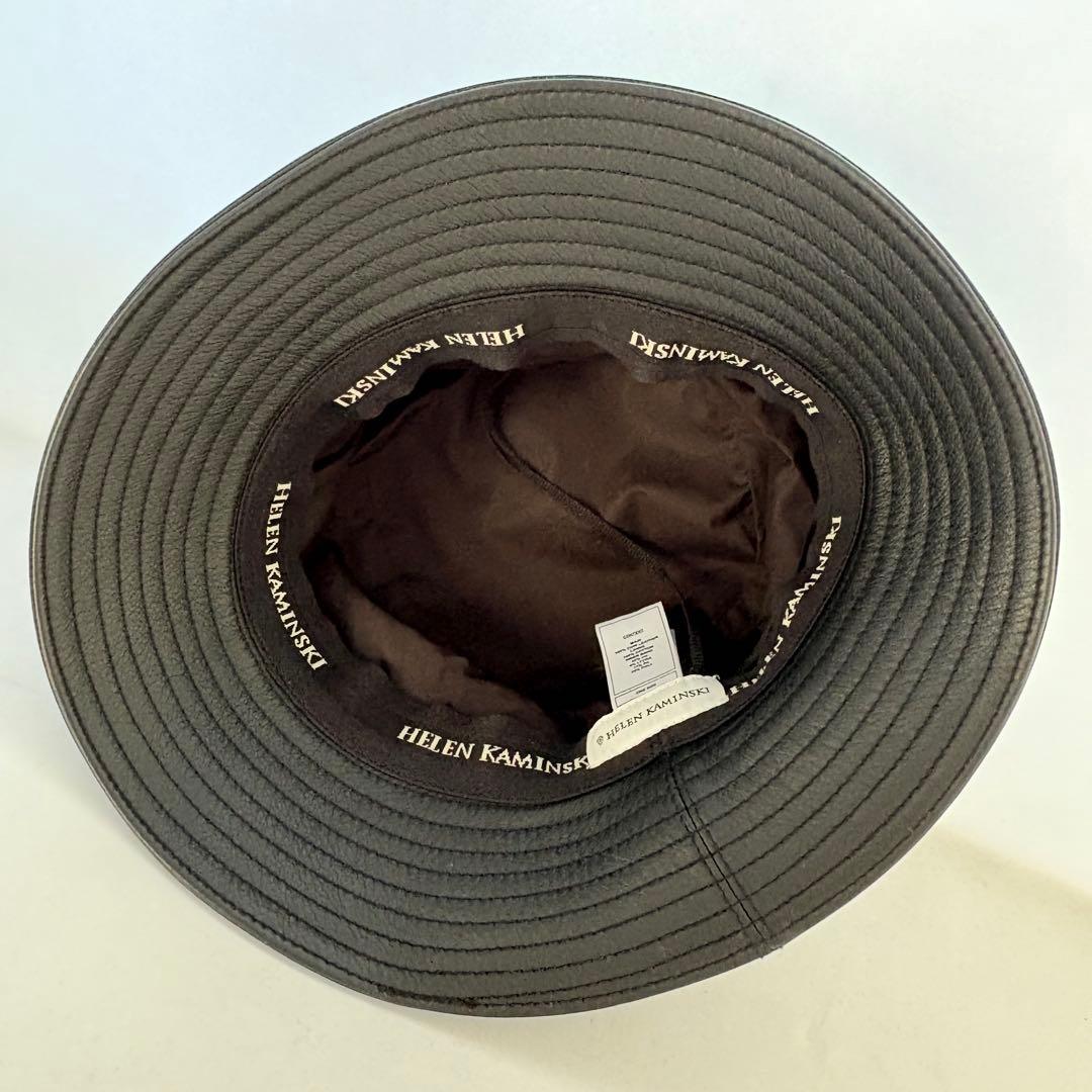 ヘレンカミンスキー 帽子 HELEN KAMINSKI バケットハット レザー