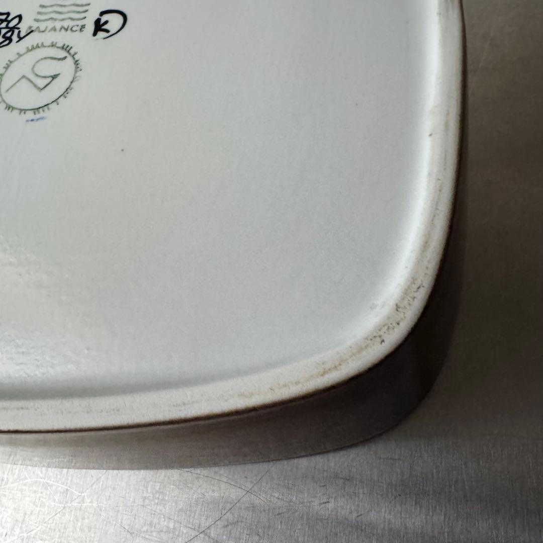 ロイヤルコペンハーゲン バッカ プレート 抽象模様の四角形 陶器皿