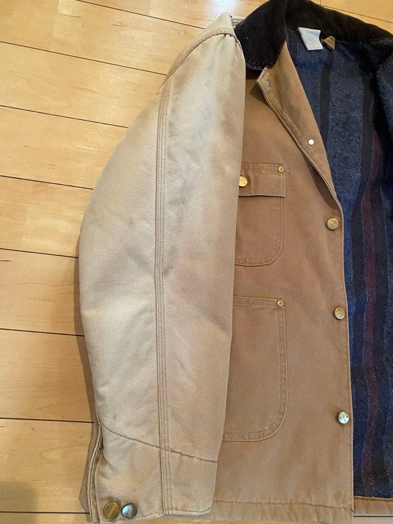 Carhartt ベージュ カバーオール　ミシガンチョアコート　USA製　90s