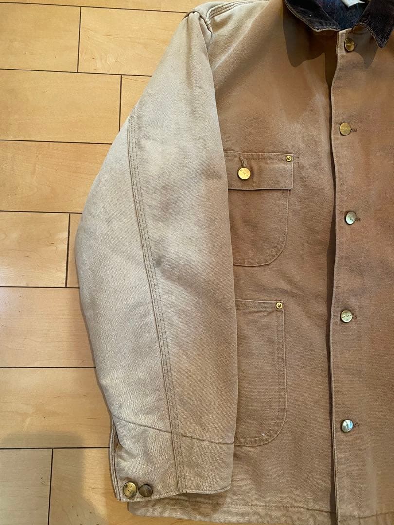Carhartt ベージュ カバーオール　ミシガンチョアコート　USA製　90s