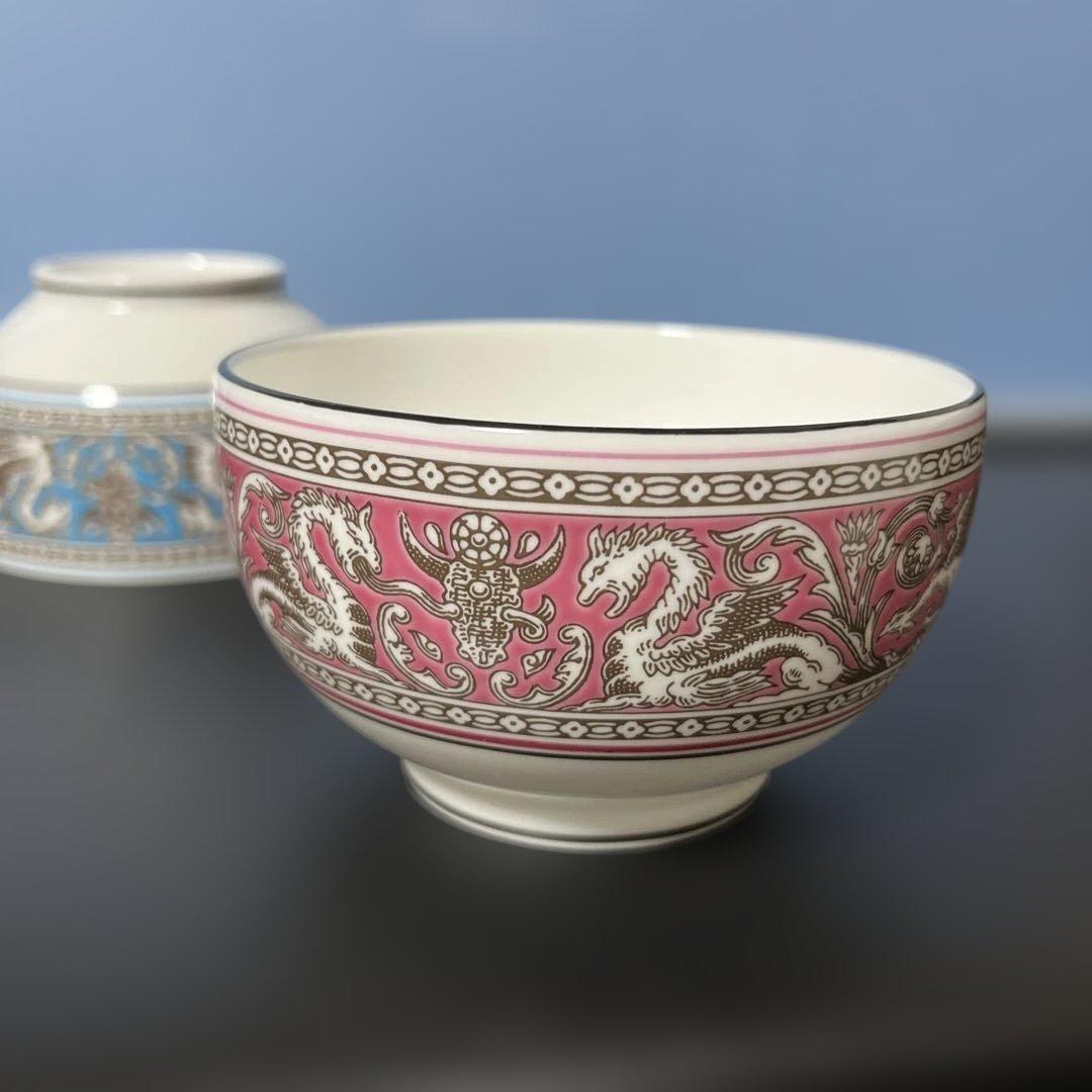 ［新品］フロレンティーン ラウンドボウル　ターコイズ＆フューシャ