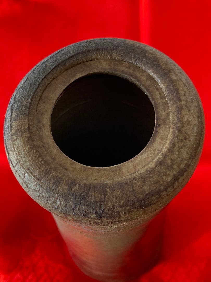 備前焼　素敵な花入れ♪♪＊ゴマ在り　＊伊勢崎窯 大幅お値下げ！