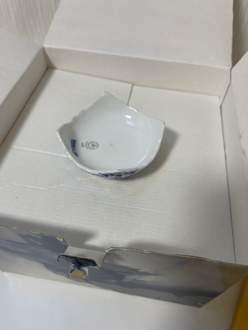 ロイヤルコペンハーゲン  ブルー フルーテッド ハーフレース コンポート