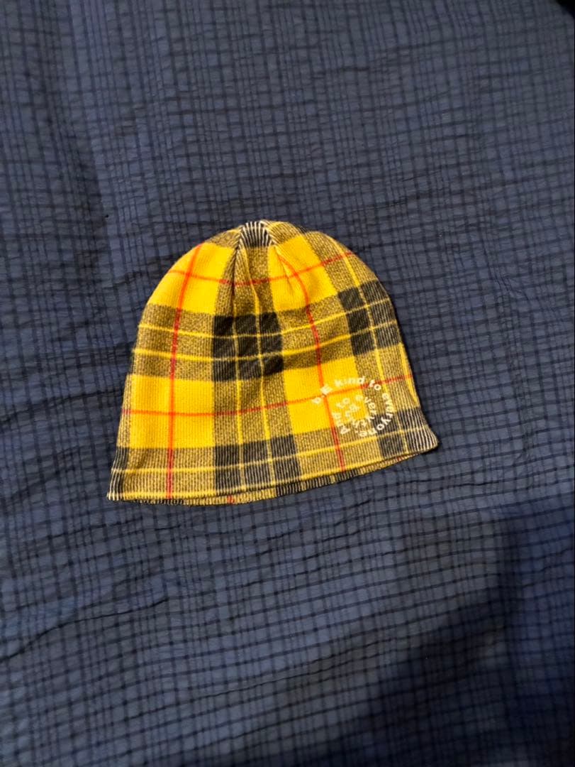 b.eautiful チェック柄 ニット帽