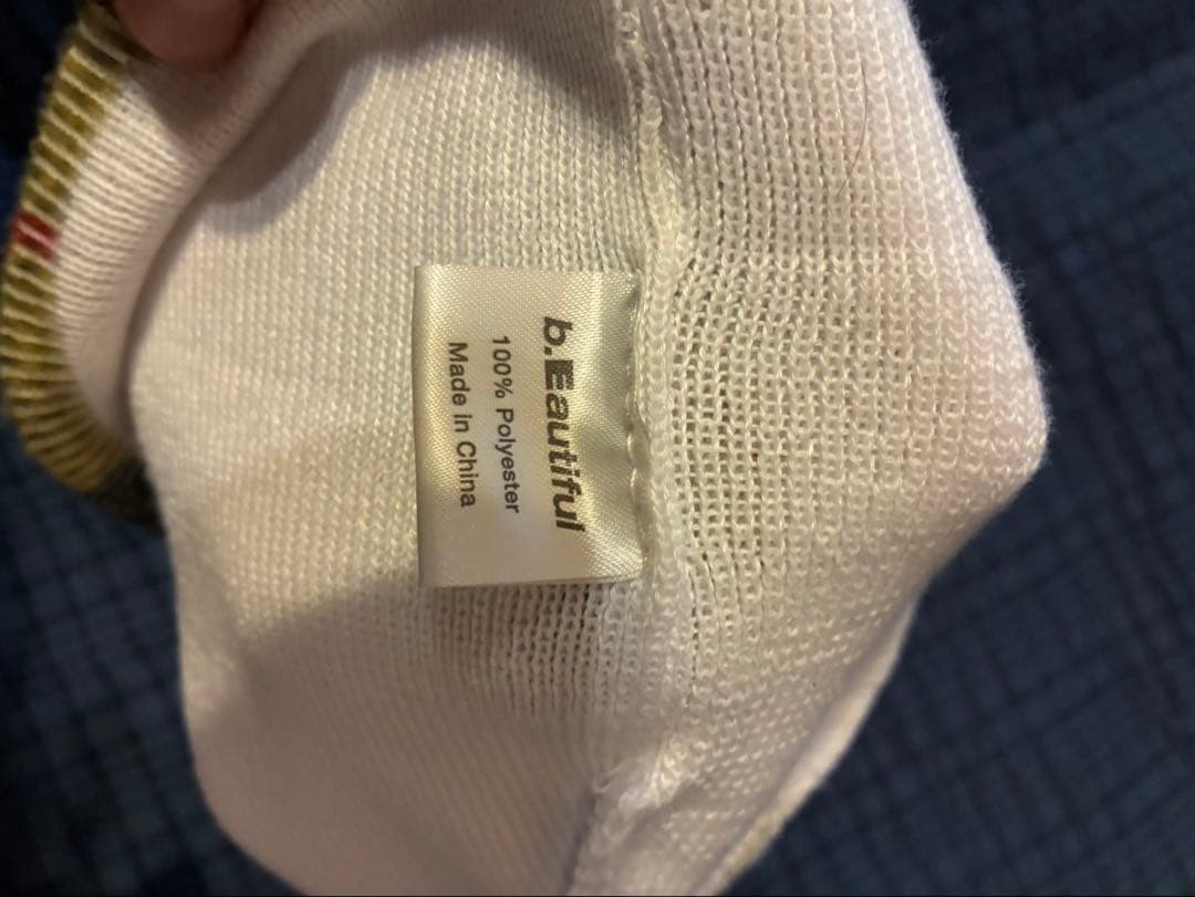 b.eautiful チェック柄 ニット帽