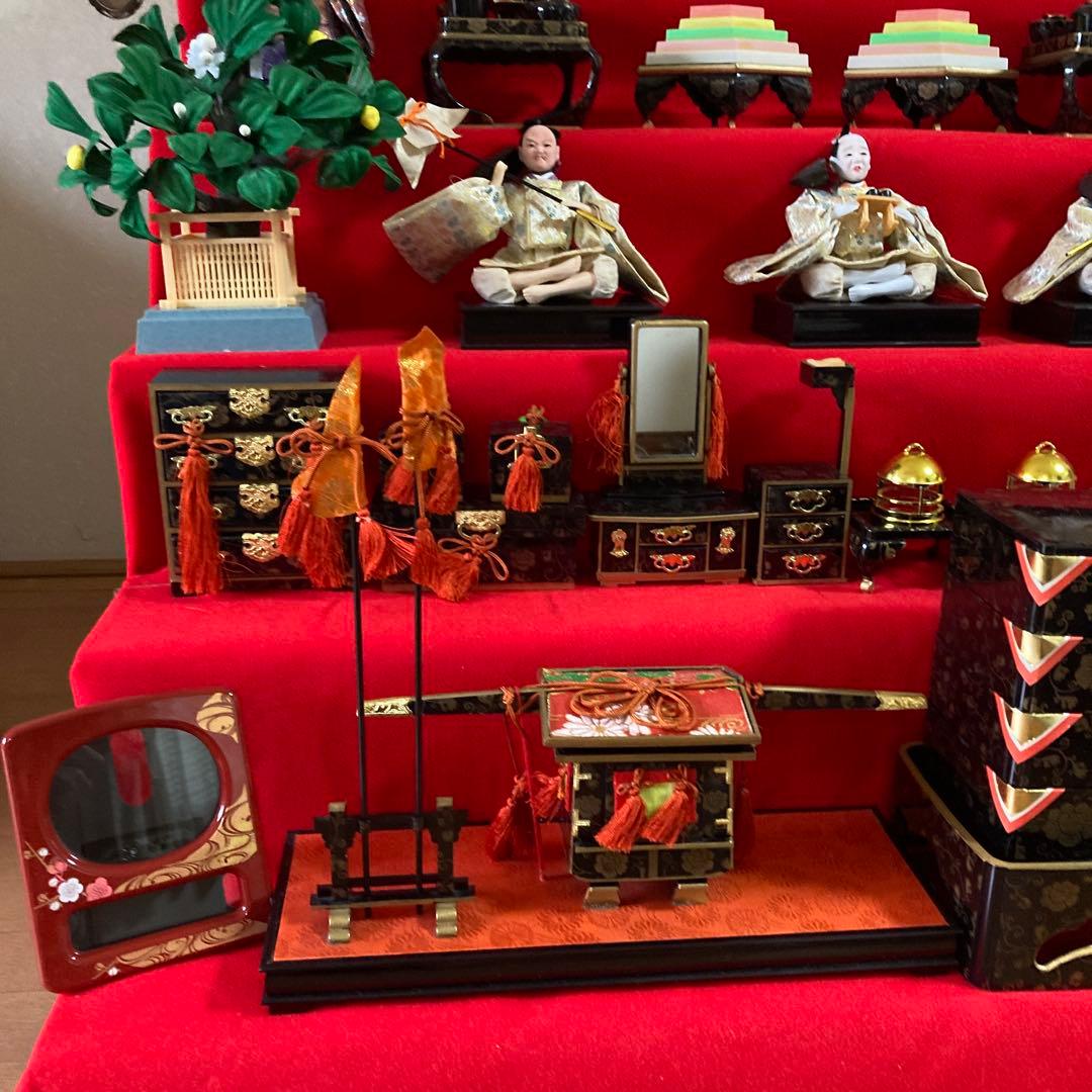 秀月 雛人形 日本人形 七段飾り 桃の節句 雛祭り セットNo.③