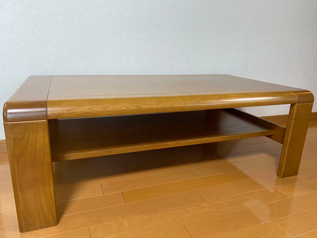 【がしこ】カリモク ナチュラルウッドローテーブル シンプルデザイン 天然木