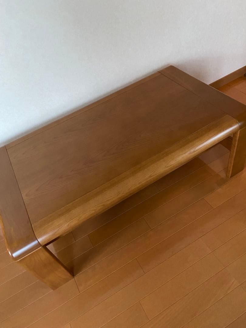 【がしこ】カリモク ナチュラルウッドローテーブル シンプルデザイン 天然木