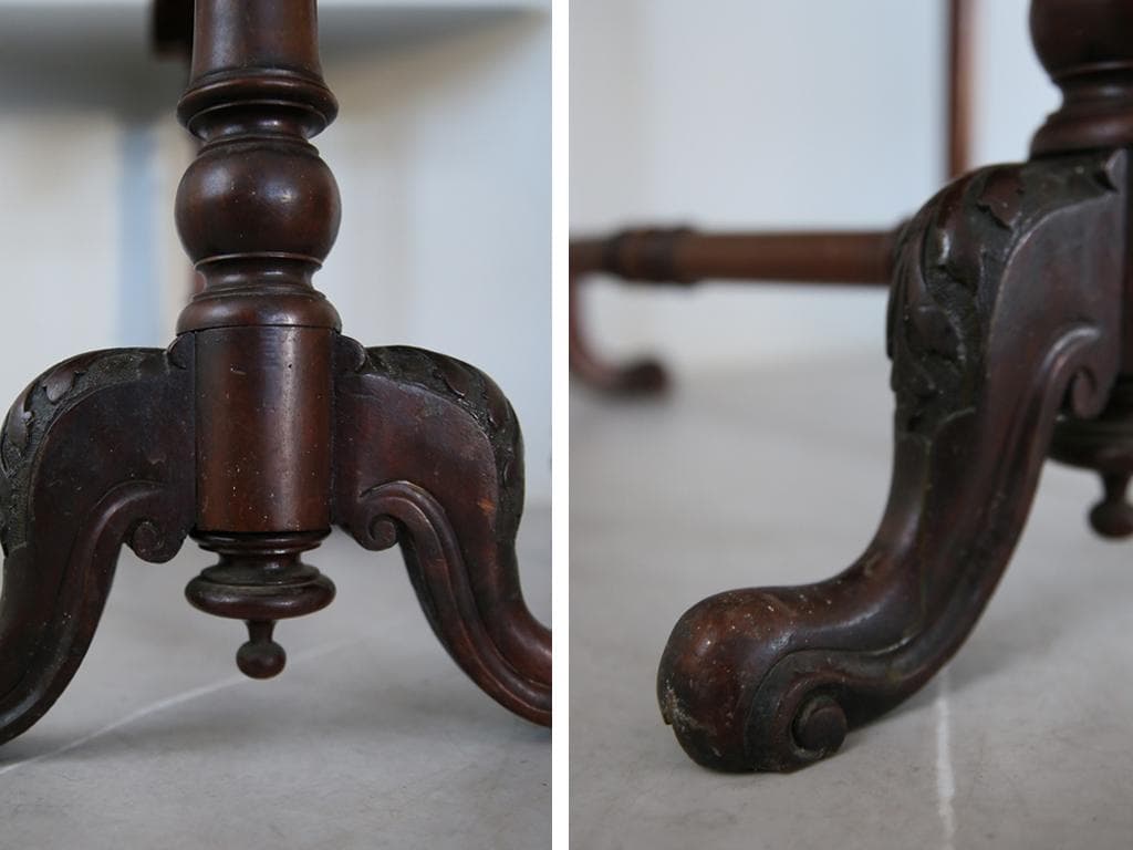 英国アンティーク木製ゲートレッグテーブル/ダイニング机/バタフライ(92-148