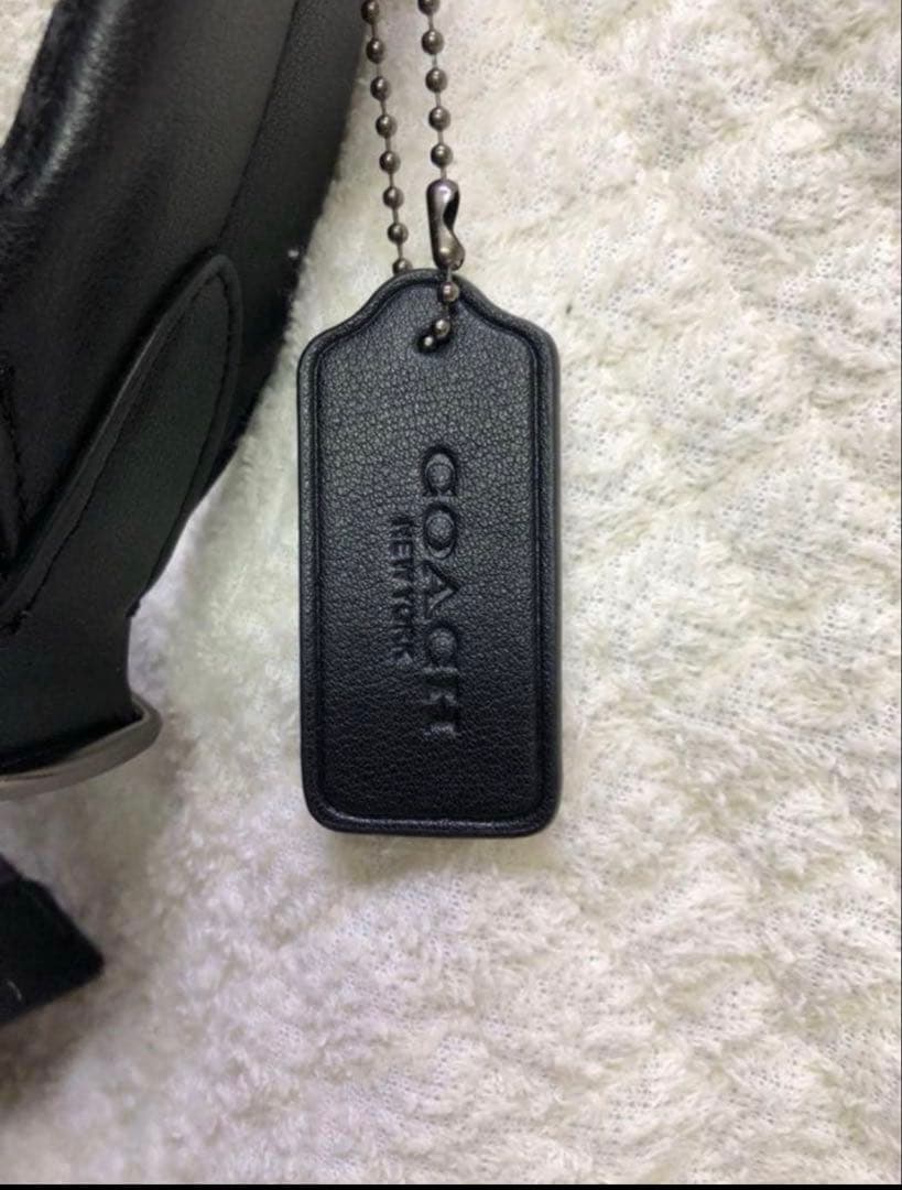 COACH ブラック レザー バックパック