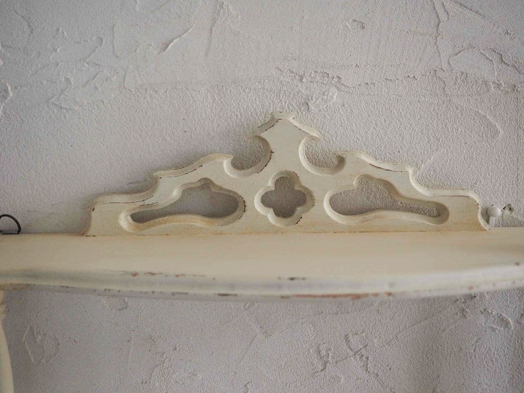 フランス　アンティーク　シェルフ　 木製 3段シェルフ　ウォールシェルフ　棚