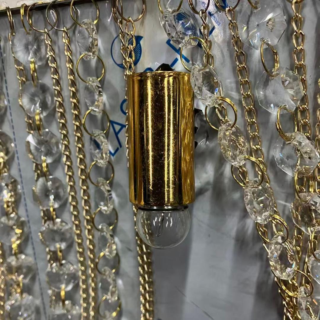 0622 ゴールドメッキ 豪華 ナイアガラ シャンデリア 幅約400mm 照明