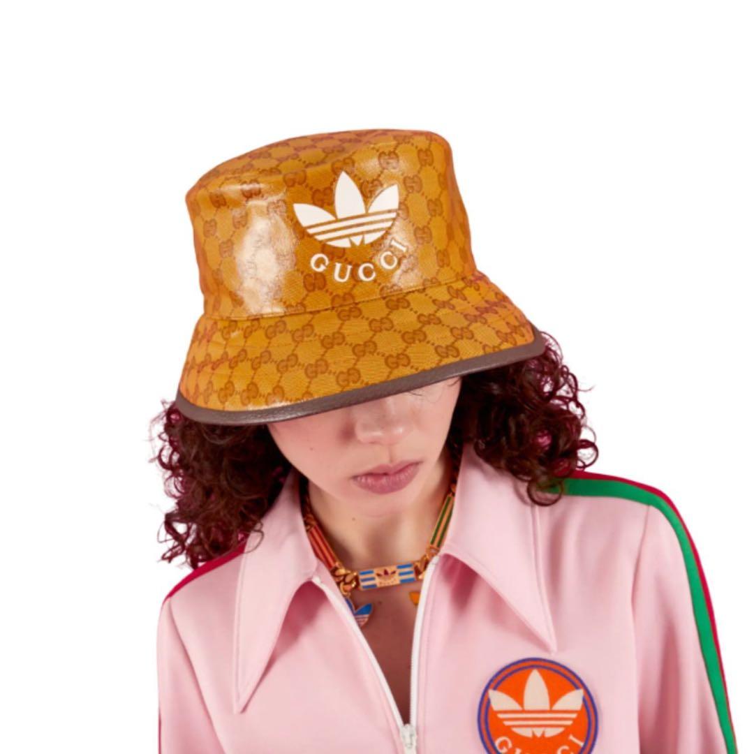 GUCCI adidas グッチ アディダス S バケットハット GG