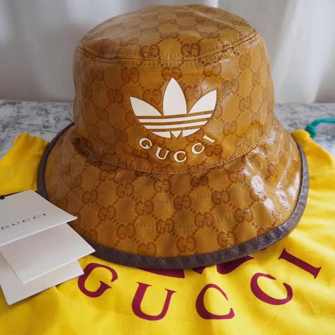 GUCCI adidas グッチ アディダス S バケットハット GG