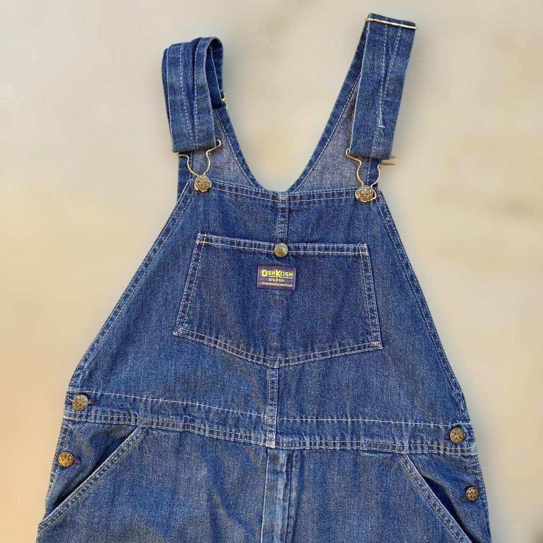 オーバーオール　オシュコシュ　アメリカ製USA70s インディゴブルーデニム古着