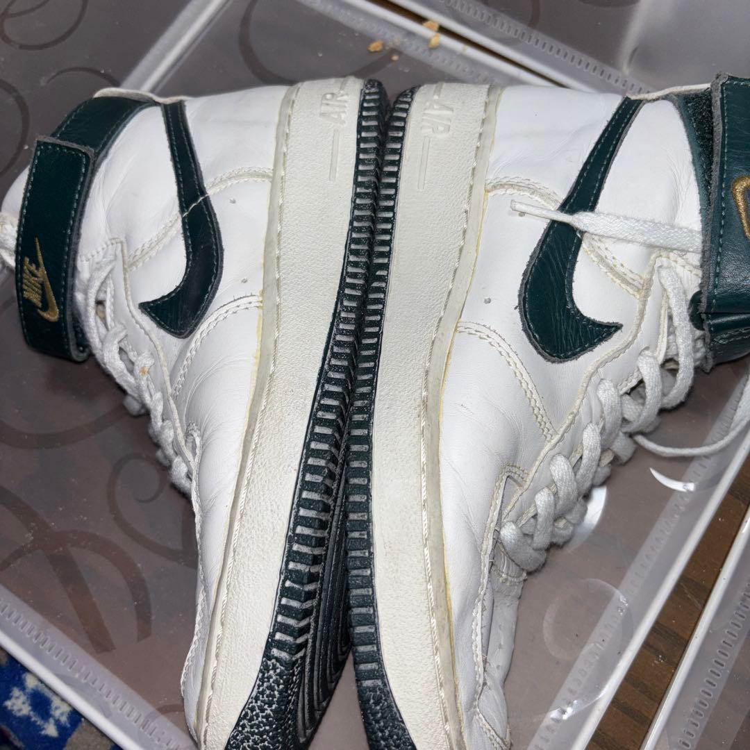 Nike Air force1 ハイカットシューズ ホワイト/グリーン
