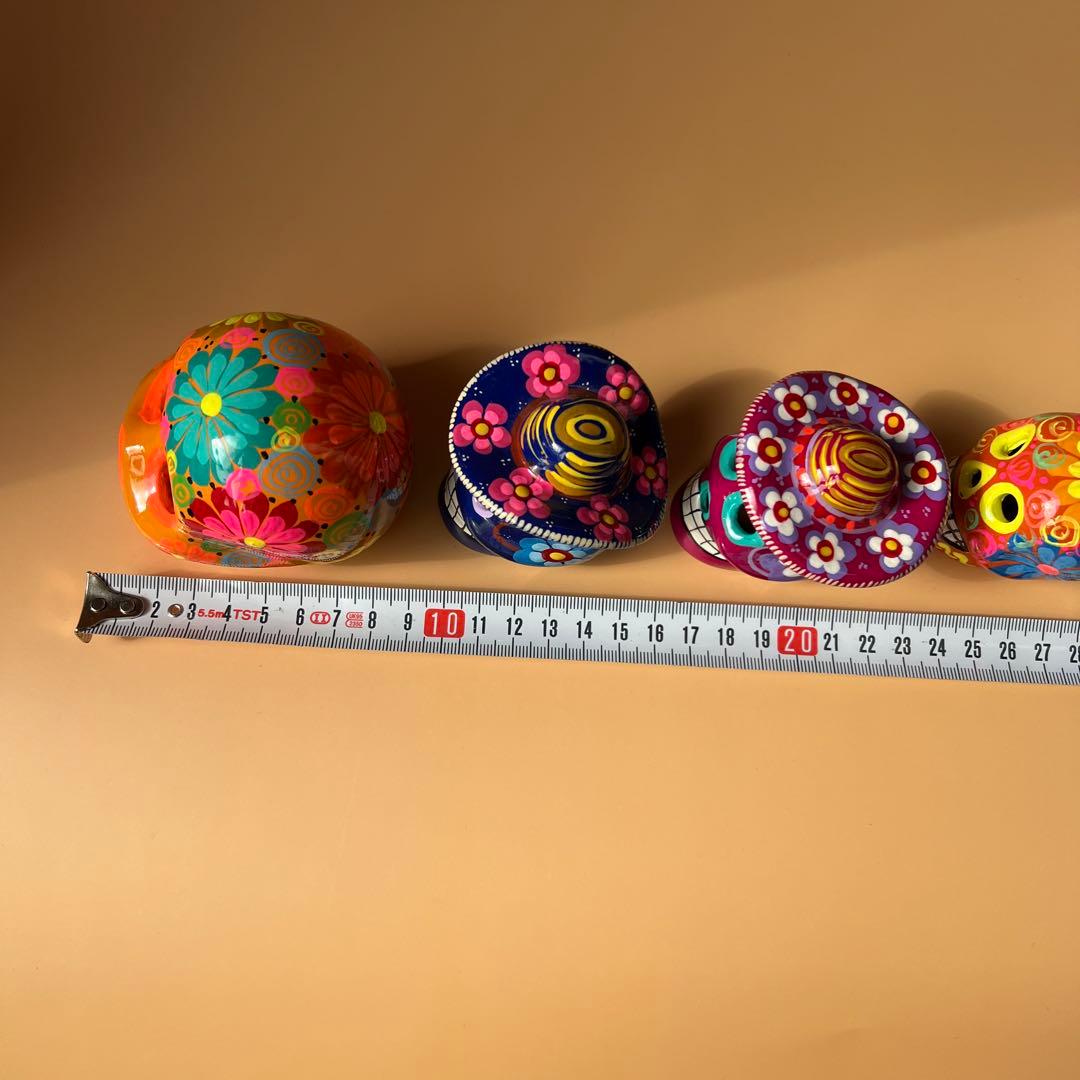 メキシコ　ドクロ　スカル　置物　5セット