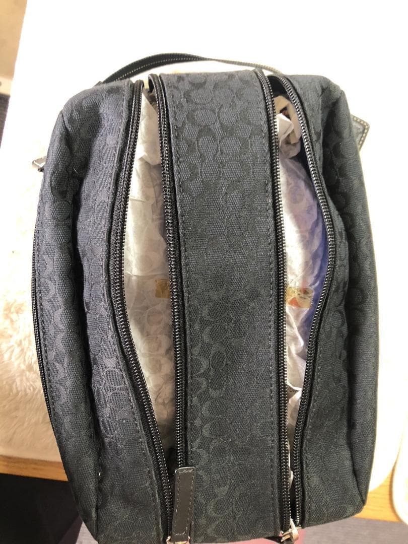 【未使用に近い】COACH　シグネチャー　ウエストバッグ+シューズケースのセット