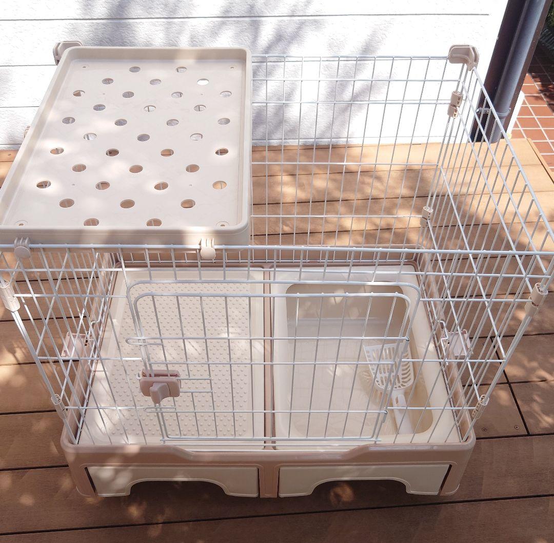 キャットケージ 2段式 ☆にゃん箱1号　STADIUM アイボリー(おまけ付き)