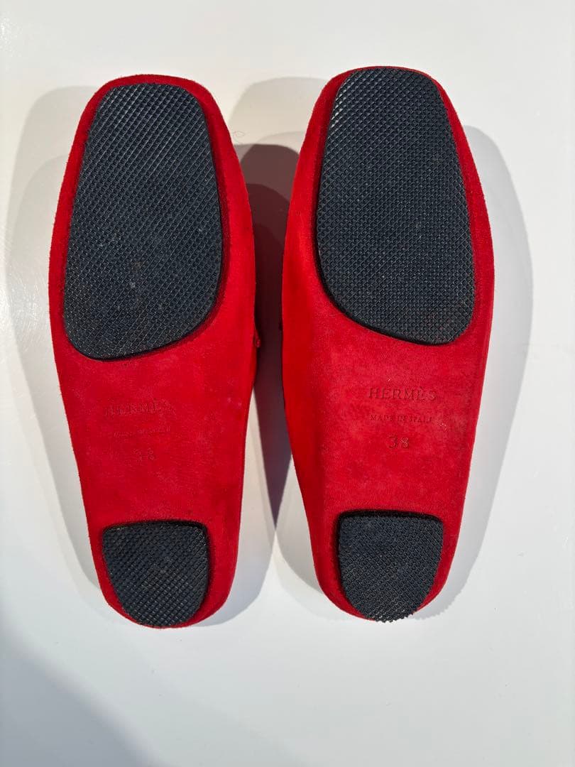 ［マルジェラ期］HERMES モカシンサンダル　エルメス　スウェード　シューズ