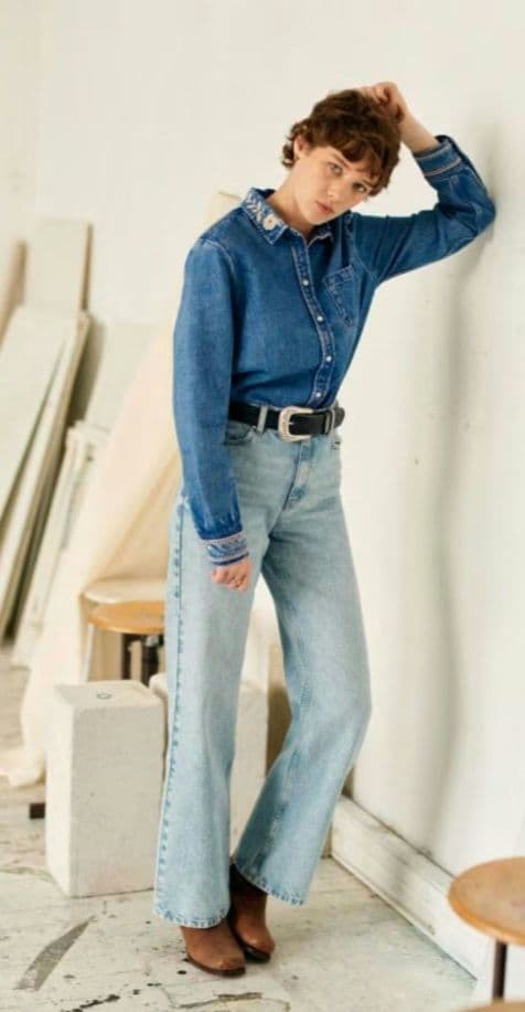 Sezane Tomboy shirt denim セザンヌのデニムシャツ 36
