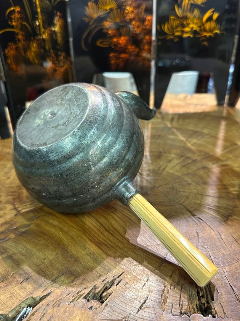 銀瓶，急須，純銀刻印有，古董，茶具，茶器