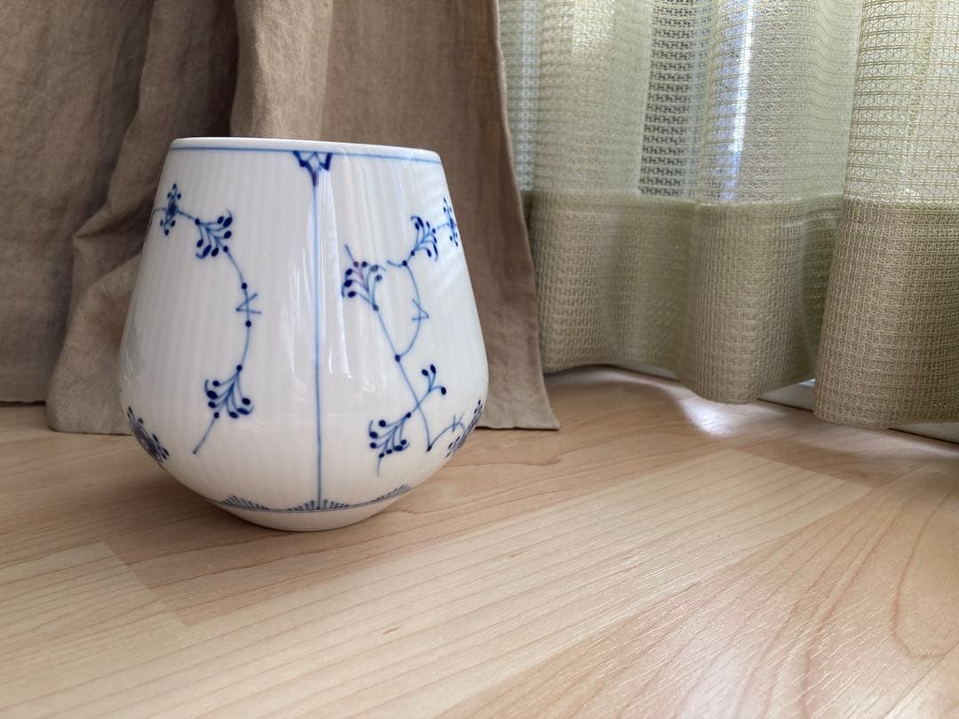 ロイヤルコペンハーゲン　ブルーフルーテッドプレイン　フラワーベース　S