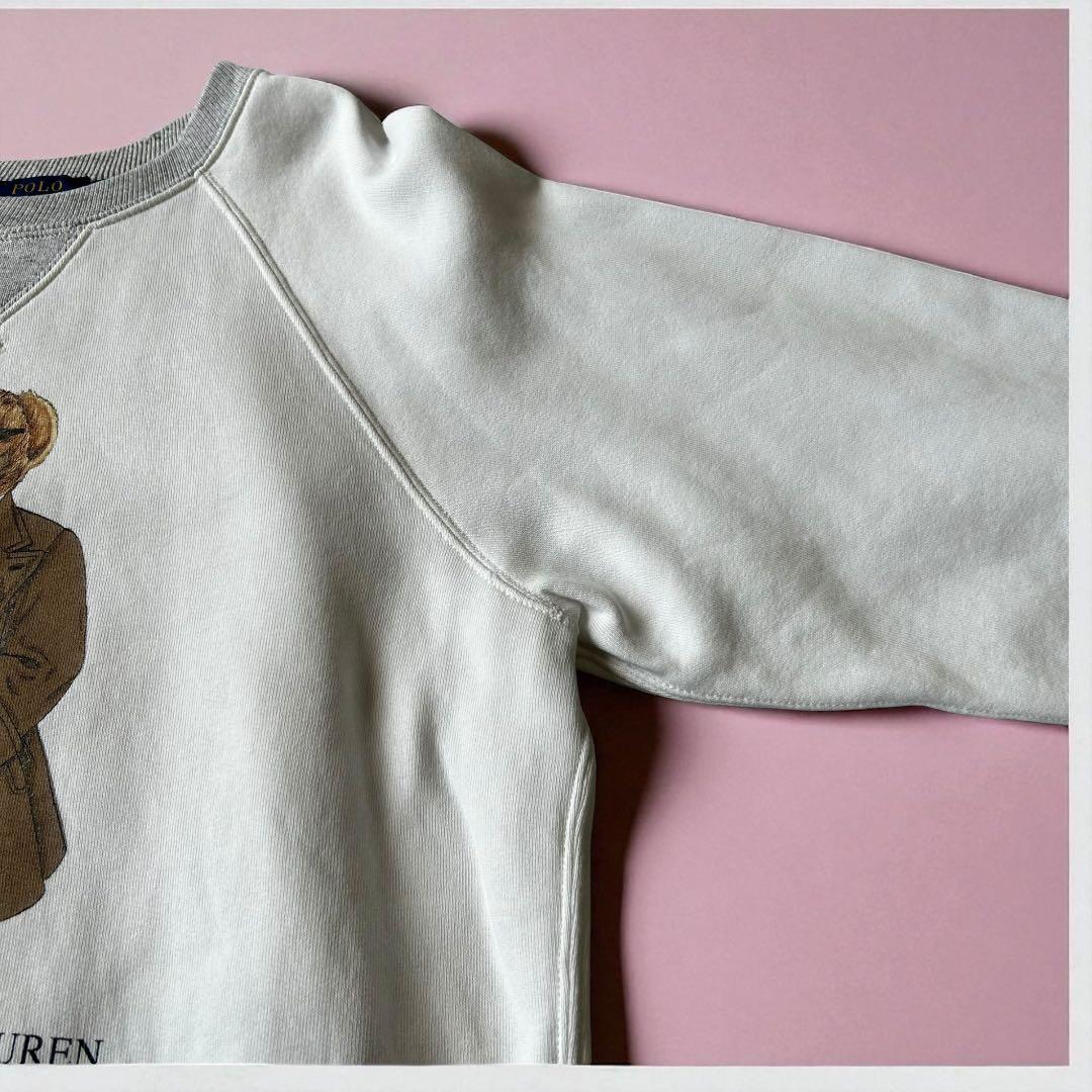 希少美品✨ポロ ラルフローレン　ポロベア スウェット トレーナー　ダメージ加工