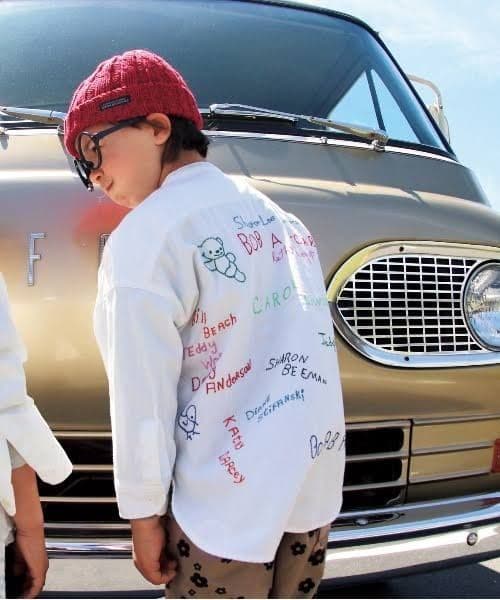 新品未使用‼️DENIM DUNGAREE スラブヤーン刺繍シャツ120ネイビー