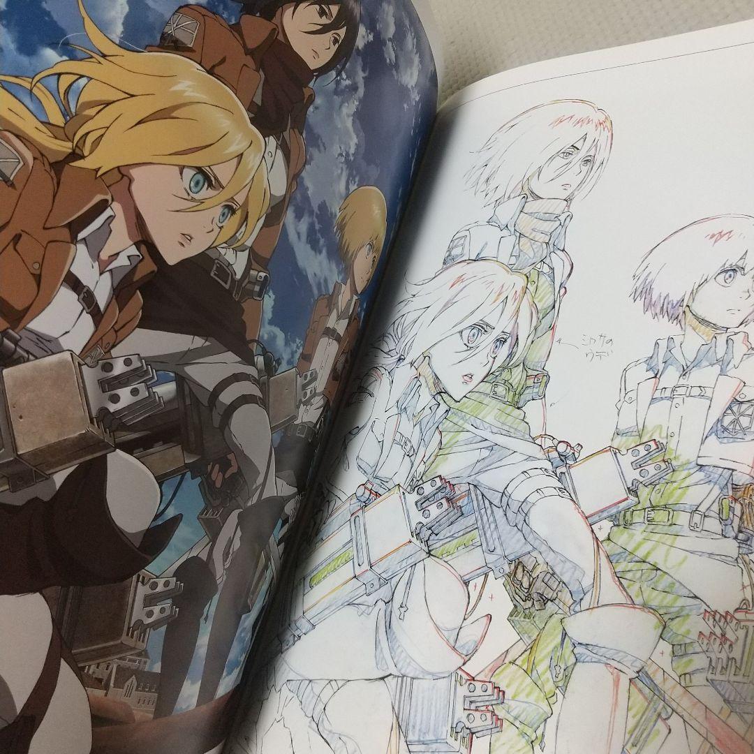 美品2冊+カード／進撃の巨人 TVアニメーション イラスト集 上下／圧巻の画力！