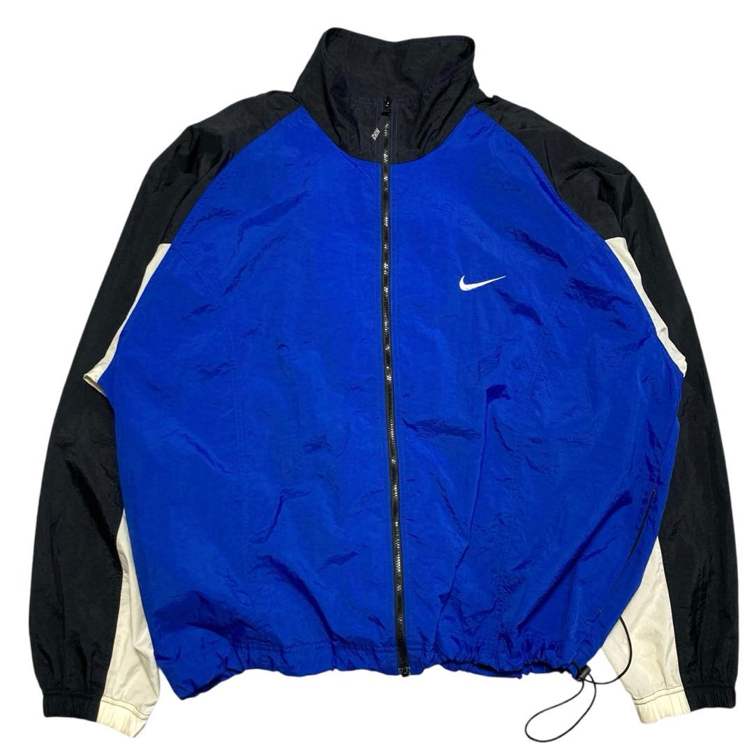 NIKE 90s 銀タグ ナイロンジャケット ビッグスウッシュロゴ XXL