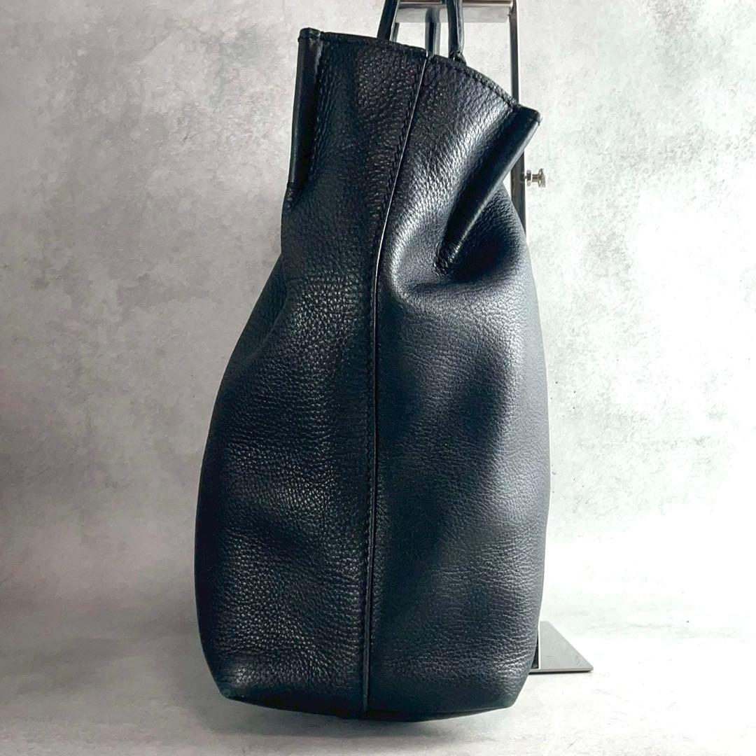 美品PRADAプラダ2wayショルダーバッグ ビジネストートバッグレザー型押ロゴ