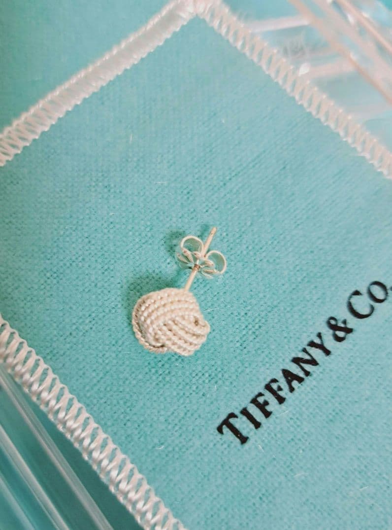 ティファニー サマセット メッシュ ツイスト ピアス 925 片耳用②