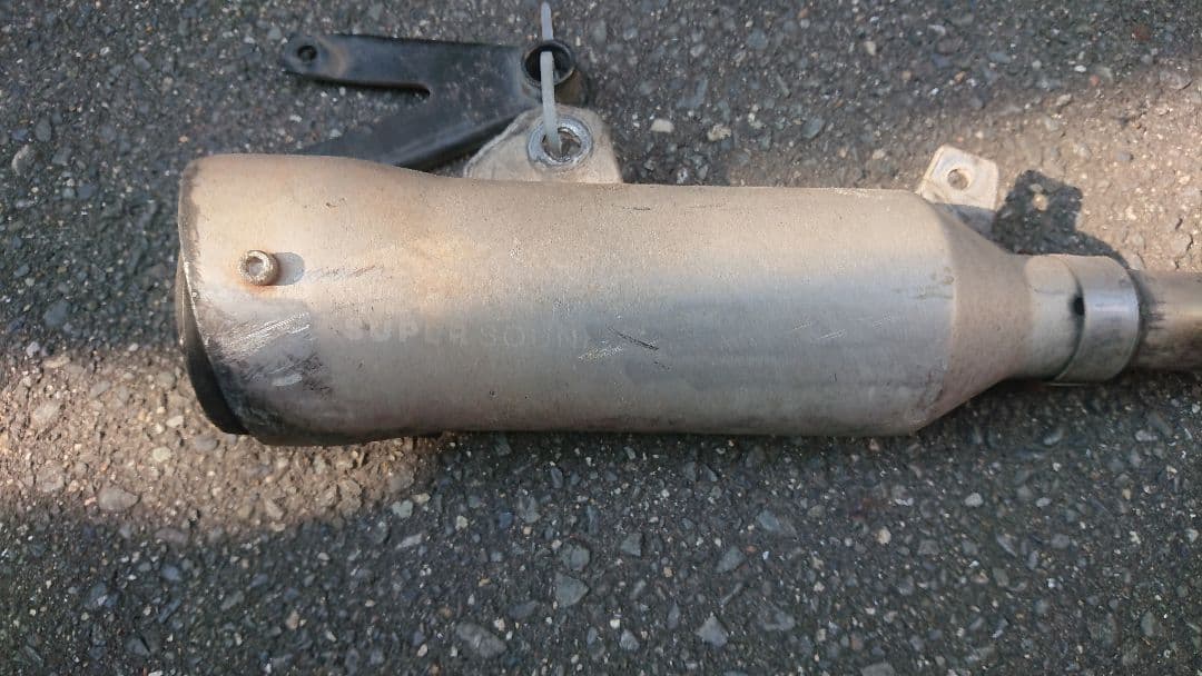 FTR223 マフラー 使用感あり 取り付けブラケット付き