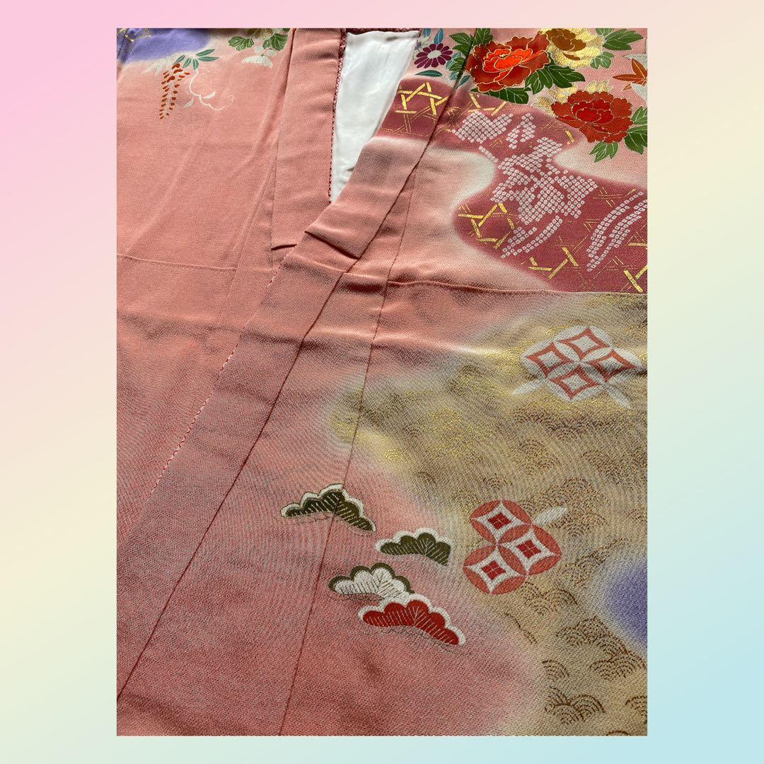 【★豪華刺繍★】七五三セット　七歳　振袖　ハーフ成人式　着物　襦袢　高島屋　正絹