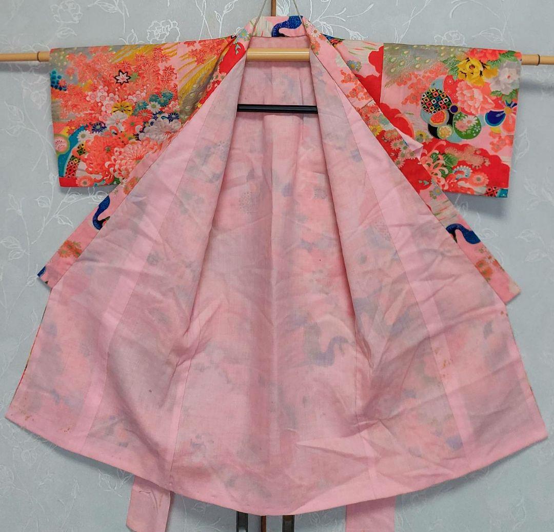 NA231アンティーク子供着物着丈77センチ裄丈39センチ