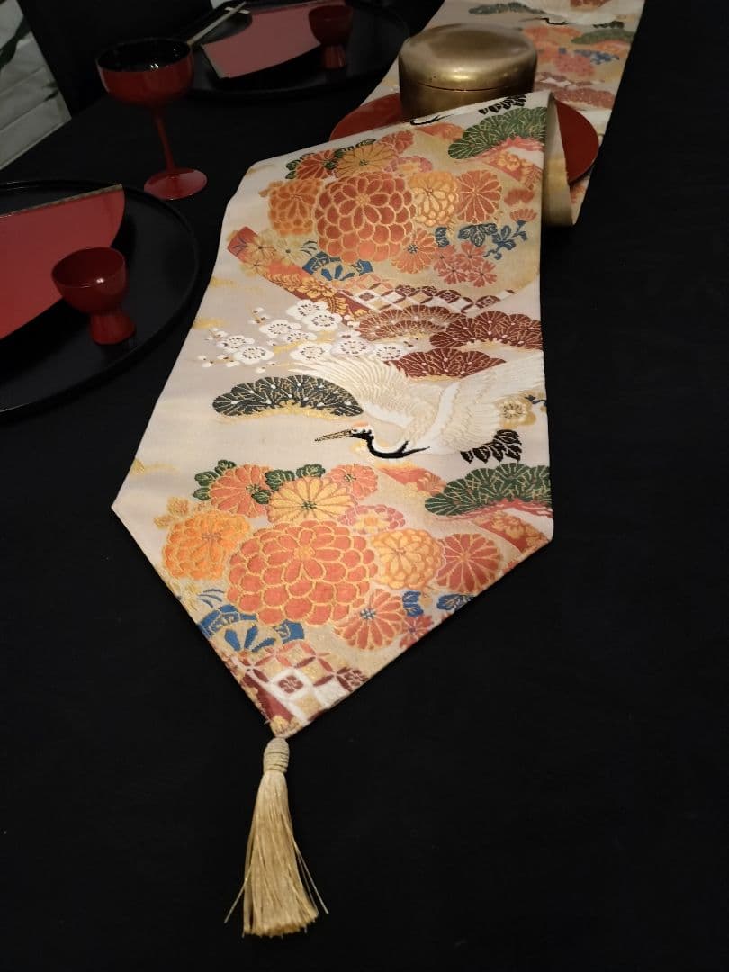 indianA937高級ひな祭り‼️花嫁衣装帯‼️1ｍ96cm