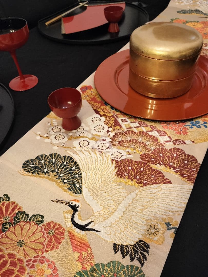 indianA937高級ひな祭り‼️花嫁衣装帯‼️1ｍ96cm