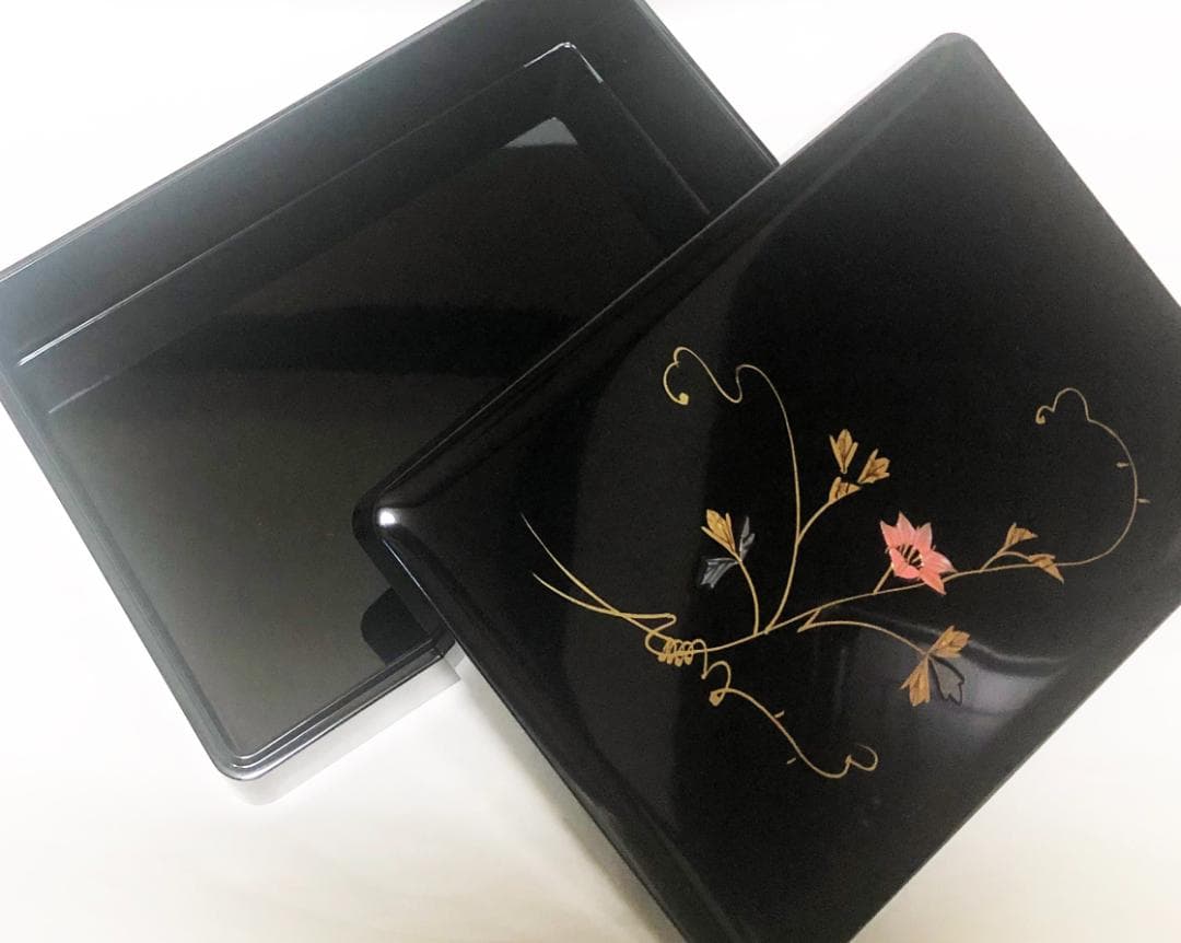 漆器 漆塗り 木製  文箱 文庫 螺鈿花絵蒔絵 アウトレット 桜井漆器