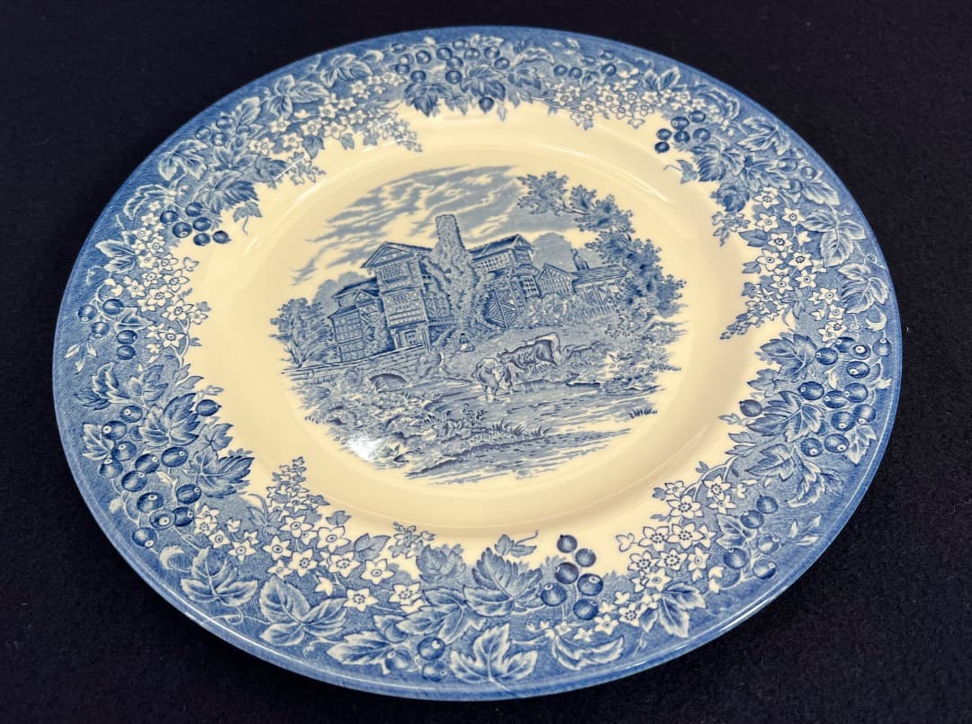 　お皿６枚（楕円大皿１枚 ＆ 丸中皿５枚）　ロマンチック英国風景