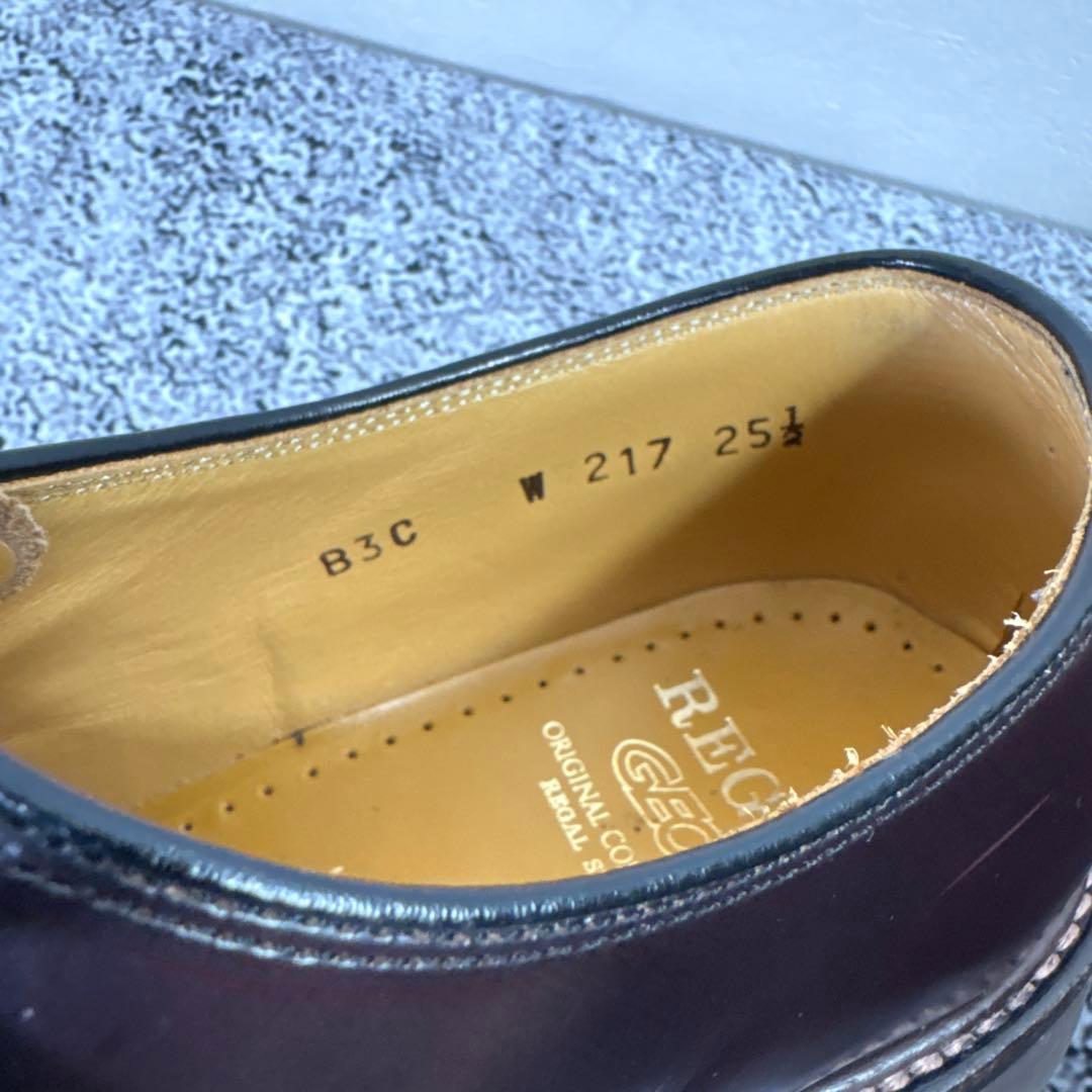 REGAL GEOX プレーントゥ　レザー レースアップ ドレスシューズ25.5