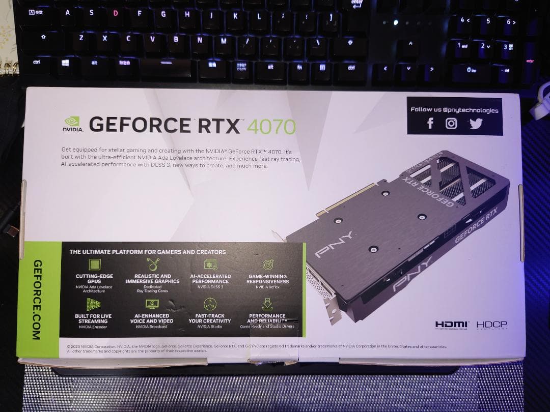 グラフィックボード・グラボ・ビデオカード PNY GeForce RTX 4070