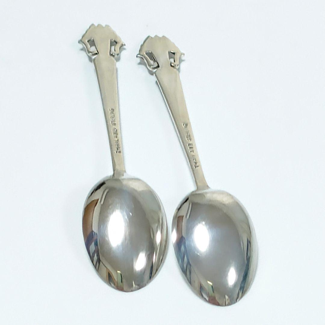 ●5528#1120ヴィンテージ タイ スターリング 925スプーン２本1018