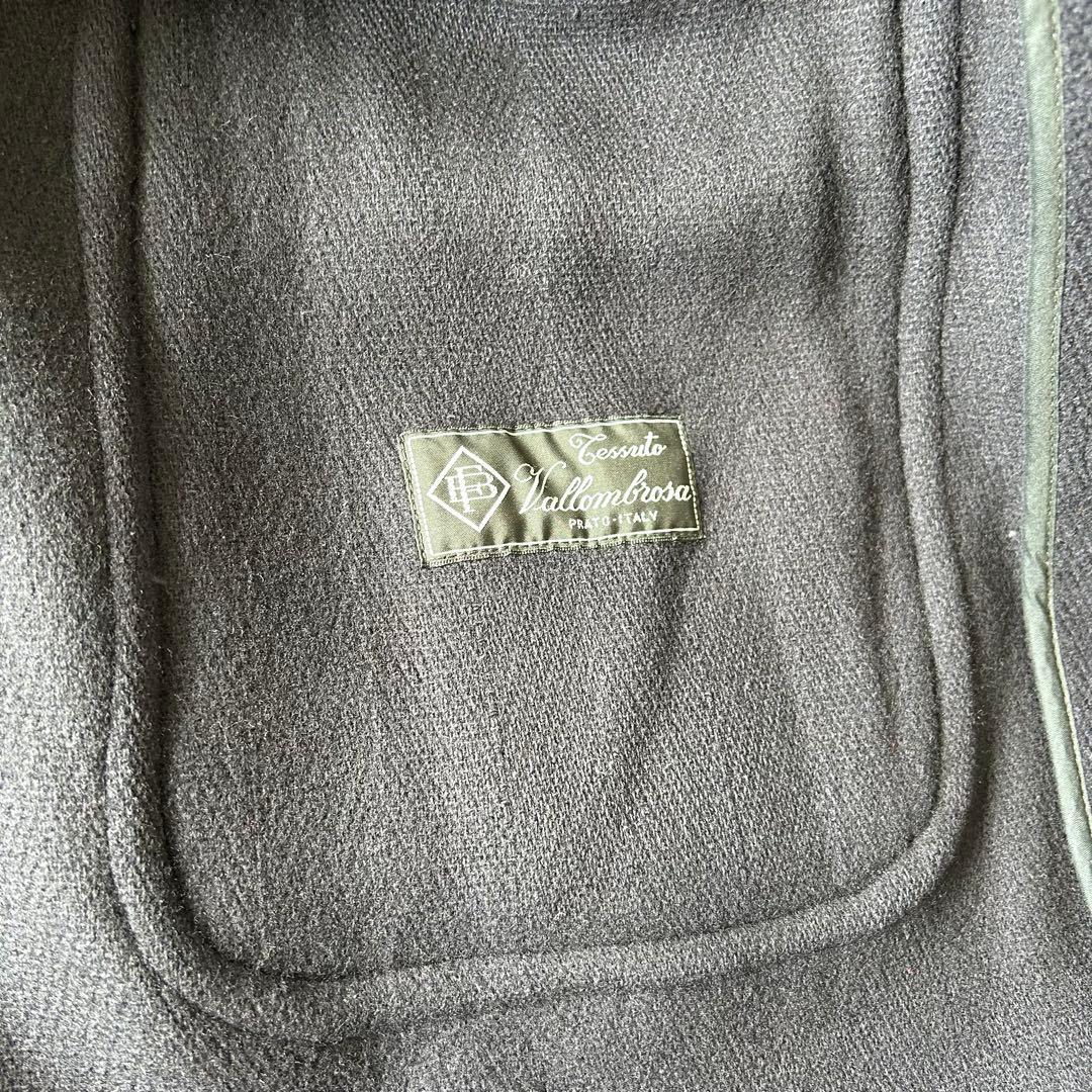 NEW YORKER VallombrosaヘリンボーンダッフルコートM 紺