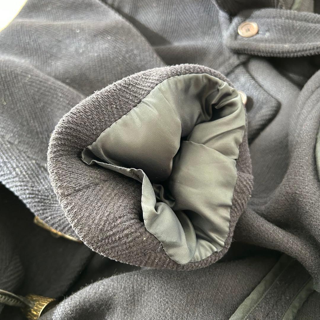 NEW YORKER VallombrosaヘリンボーンダッフルコートM 紺